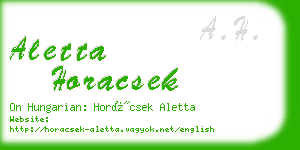 aletta horacsek business card